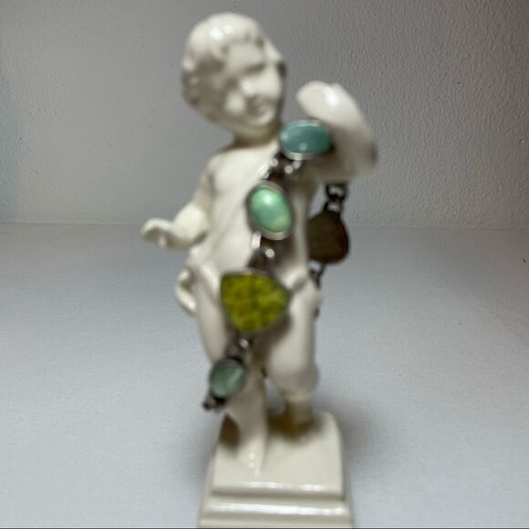 Pewter and green enamel bracelet - Picture 9 of 12